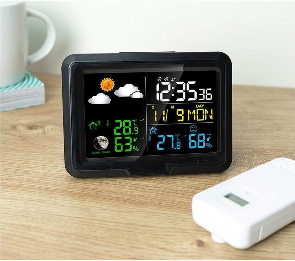 7-in-1 Wi-Fi Weather Station with 7.5 in Color Display, Wireless Out
