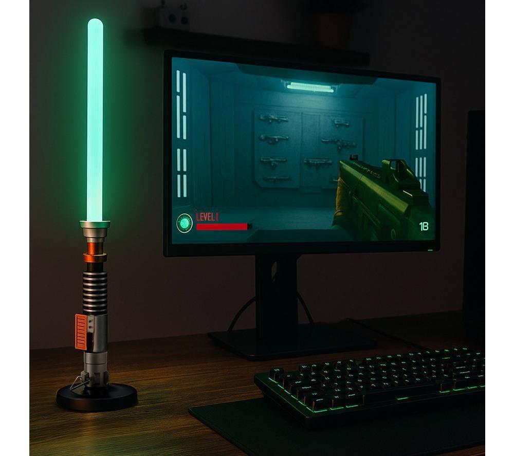 MENKIND Star Wars Luke Skywalker Lightsaber Table Lamp - Green image number 3 of 7