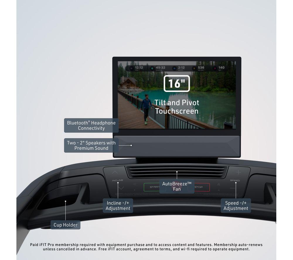 NORDICTRACK T Series 16 Smart Bluetooth Treadmill - Black image number 2 of 10