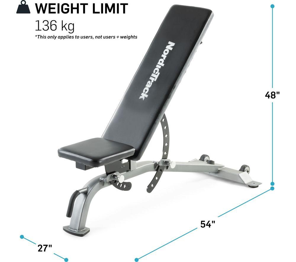 NORDICTRACK NTBE19-INT Fitness Bench - Black image number 2 of 5