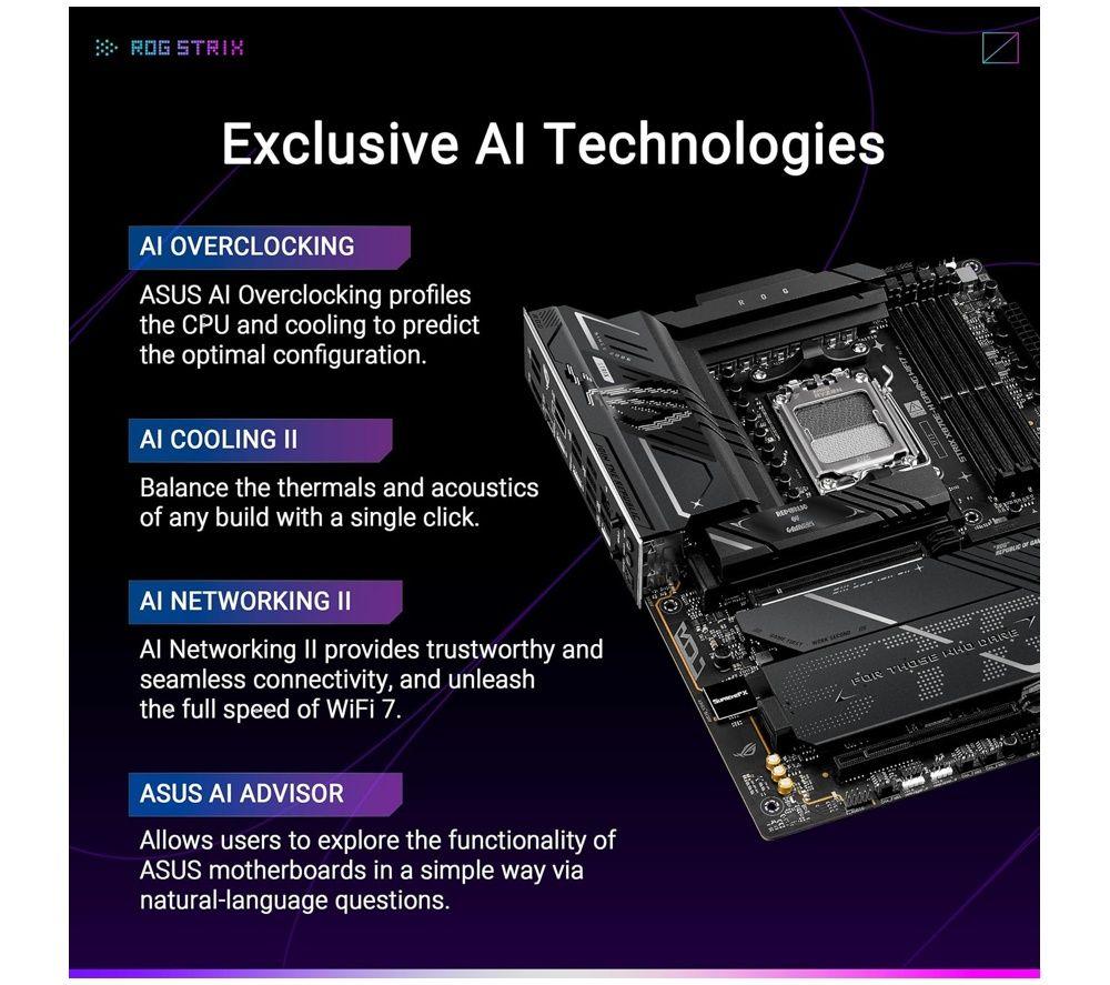 ASUS ROG STRIX X870E-H AM5 Motherboard image number 2 of 3
