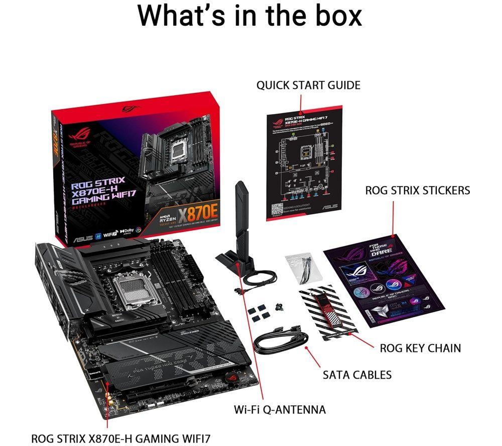 ASUS ROG STRIX X870E-H AM5 Motherboard image number 3 of 3