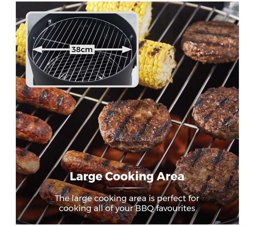 TOWER T978573 2 in 1 Smoker & Charcoal Grill - Black image number 5 of 6