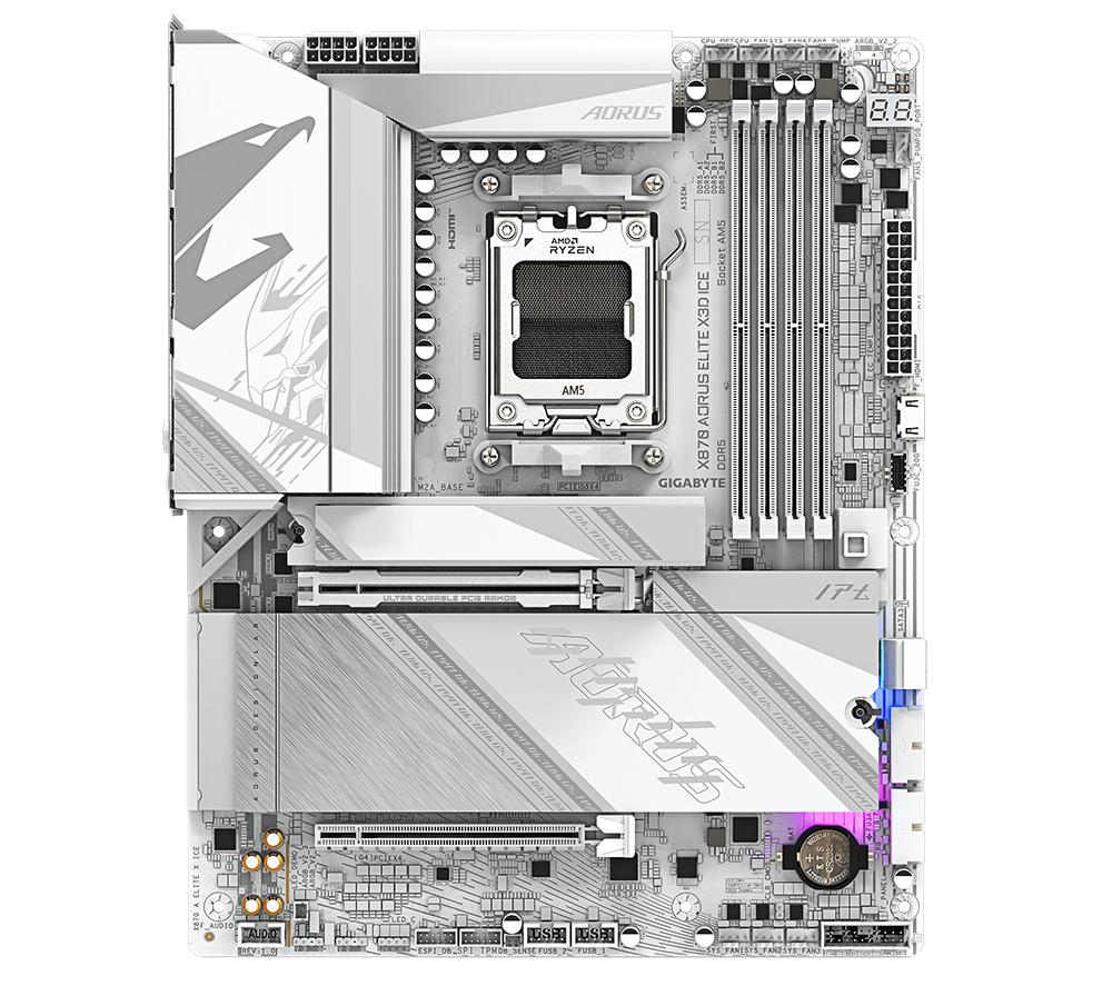 GIGABYTE AORUS ELITE X3D ICE X870 AM5 Motherboard image number 2 of 5