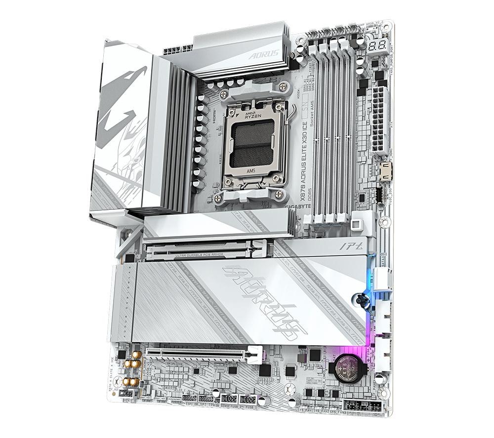 GIGABYTE AORUS ELITE X3D ICE X870 AM5 Motherboard image number 4 of 5
