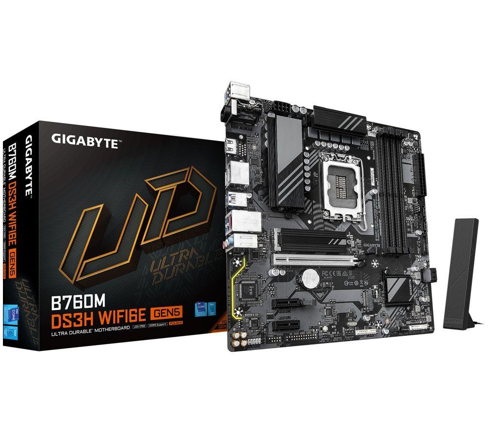 GIGABYTE B760 DS3H WIFI6E GEN5 LGA1700 Motherboard image number 2 of 2