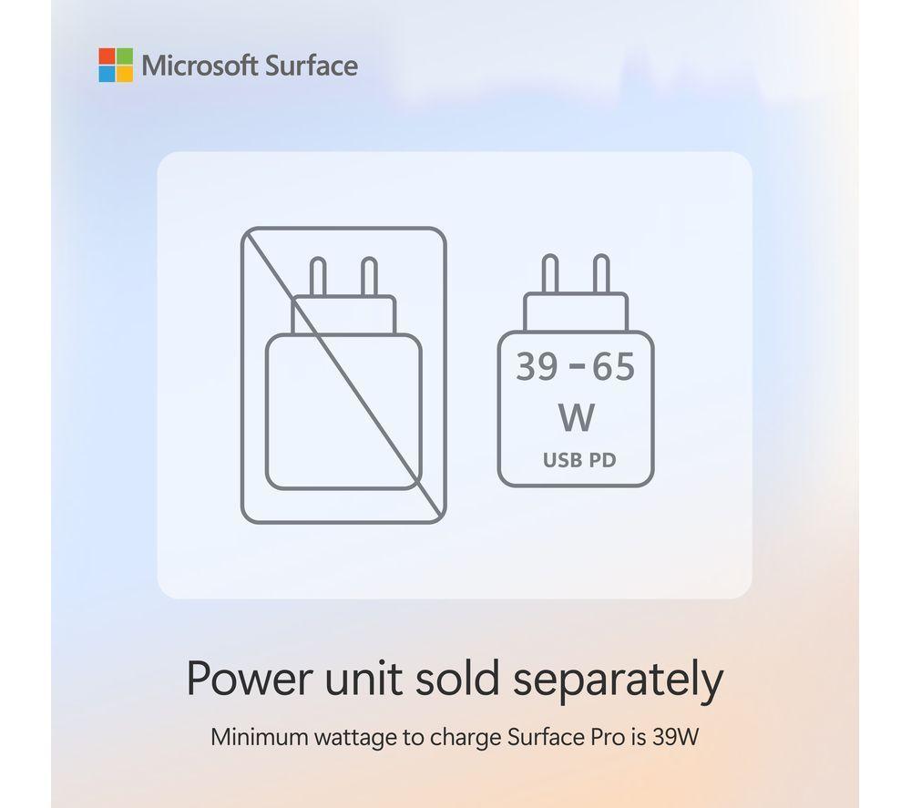 MICROSOFT 13" Refurbished Surface Pro, Copilot+ PC - Snapdragon X Plus, 512 GB SSD, Sapphire (Very Good Condition) image number 4 of 4