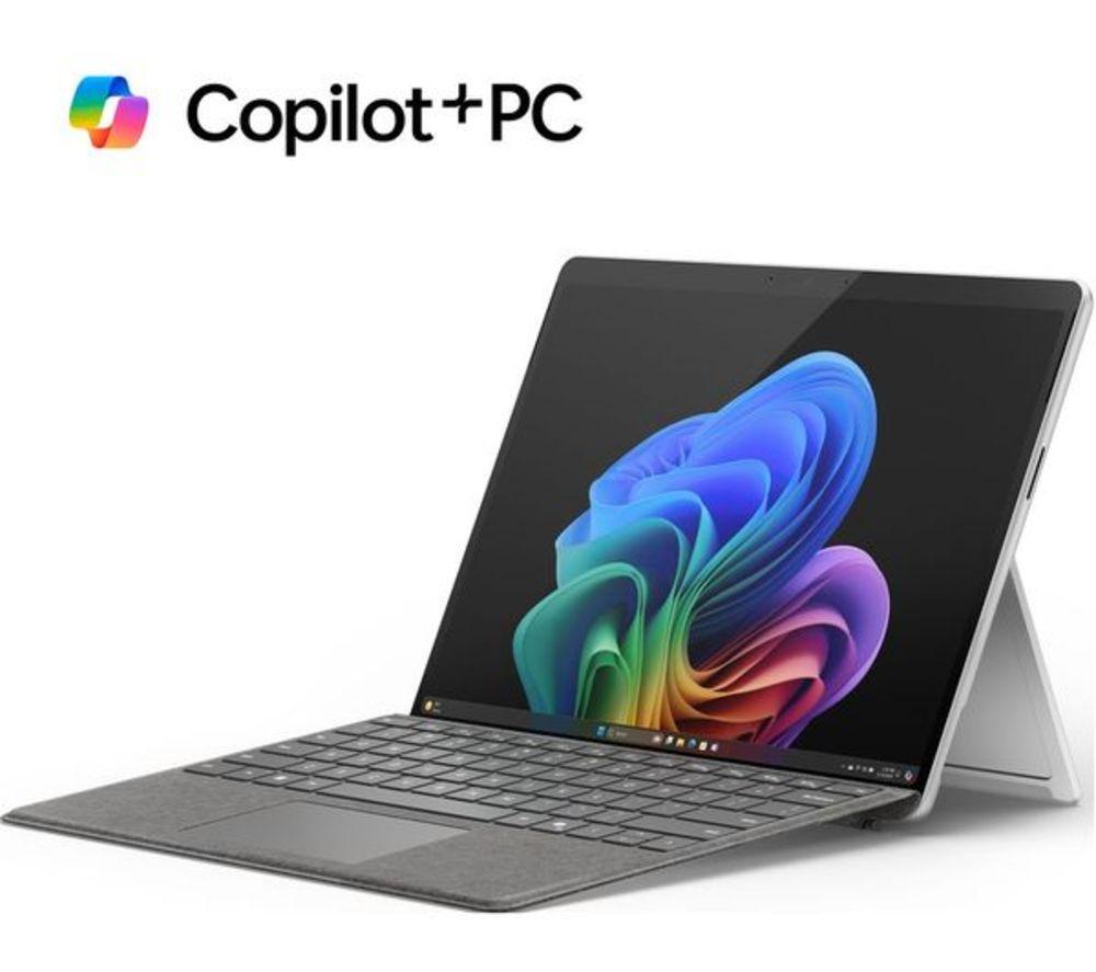 MICROSOFT 13" Refurbished Surface Pro, Copilot+ PC - Snapdragon X Plus, 256 GB SSD, Platinum (Very Good Condition) image number 5 of 6