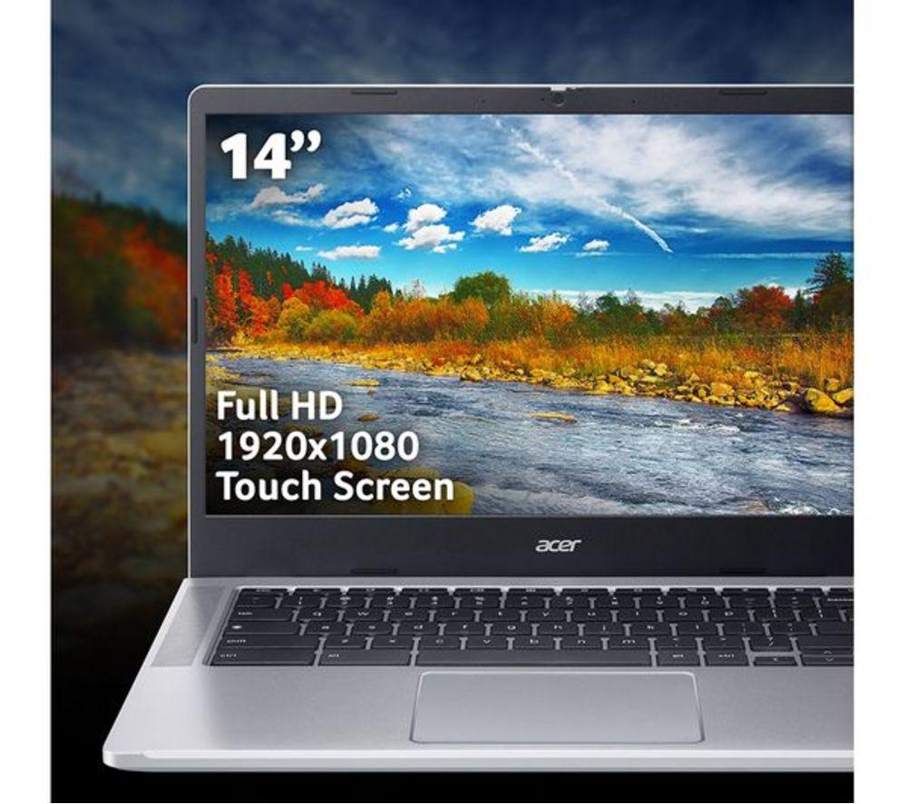 ACER 314 14" Refurbished Chromebook - Intel&reg; N100, 128 GB eMMC, Silver (Very Good Condition) image number 10 of 15