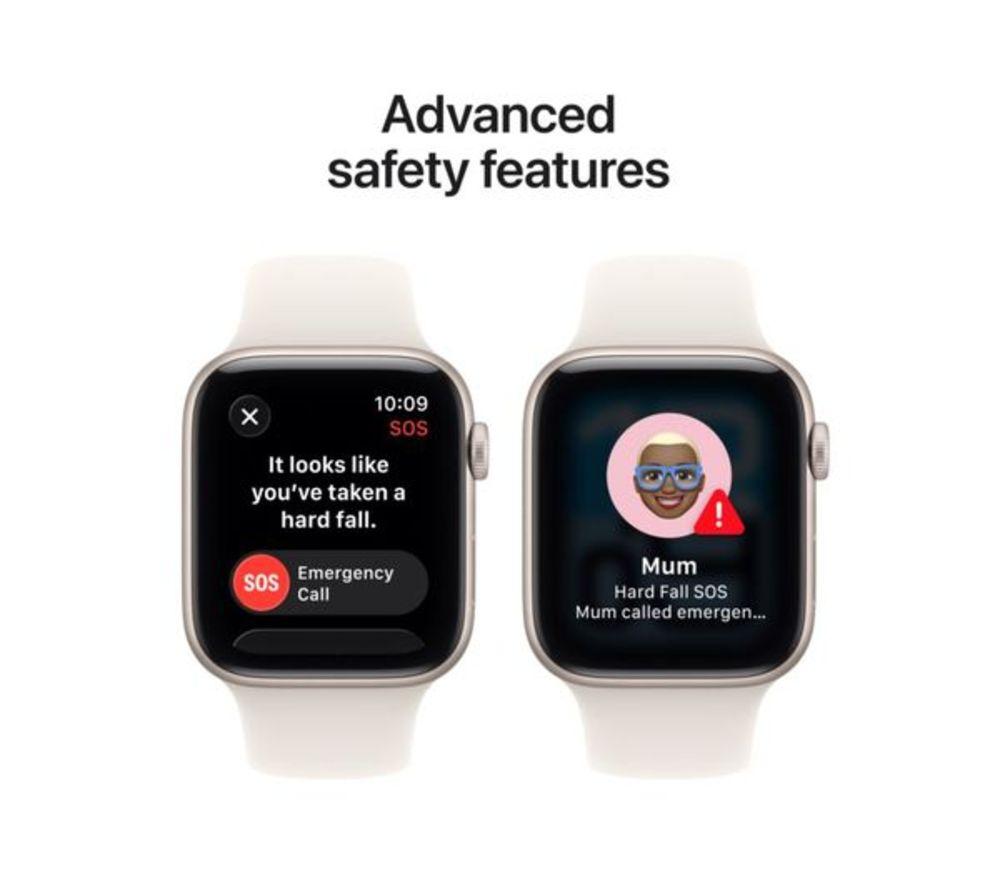APPLE Refurbished Watch SE 3 - 44 mm Starlight Aluminium Case with Starlight Sport Band, S/M (Excellent Condition) image number 7 of 10