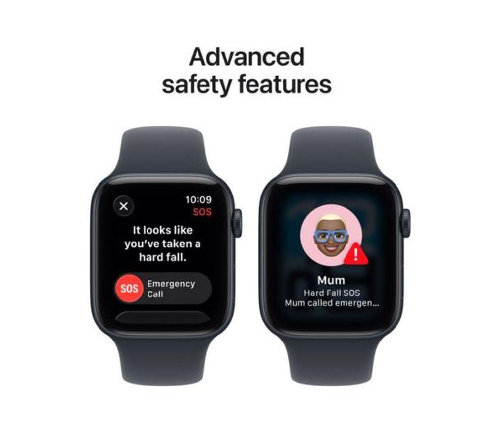 APPLE Refurbished Watch SE 3 - 44 mm Midnight Aluminium Case with Midnight Sport Band, S/M (Excellent Condition) image number 7 of 10
