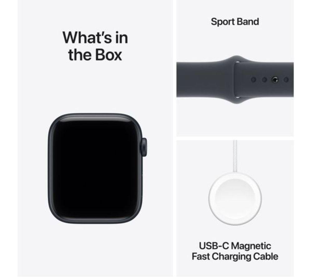 APPLE Refurbished Watch SE 3 - 44 mm Midnight Aluminium Case with Midnight Sport Band, S/M (Excellent Condition) image number 9 of 10
