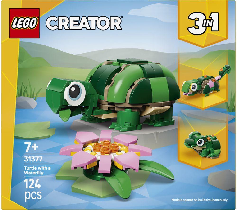 LEGO Creator 31377 3-in-1 Turtle with a Water Lily Flower Set image number 4 of 5