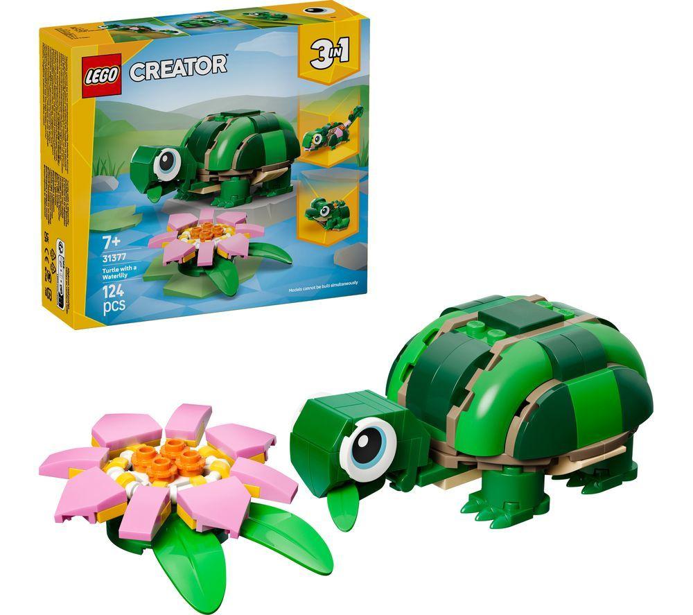 LEGO Creator 31377 3-in-1 Turtle with a Water Lily Flower Set image number 5 of 5