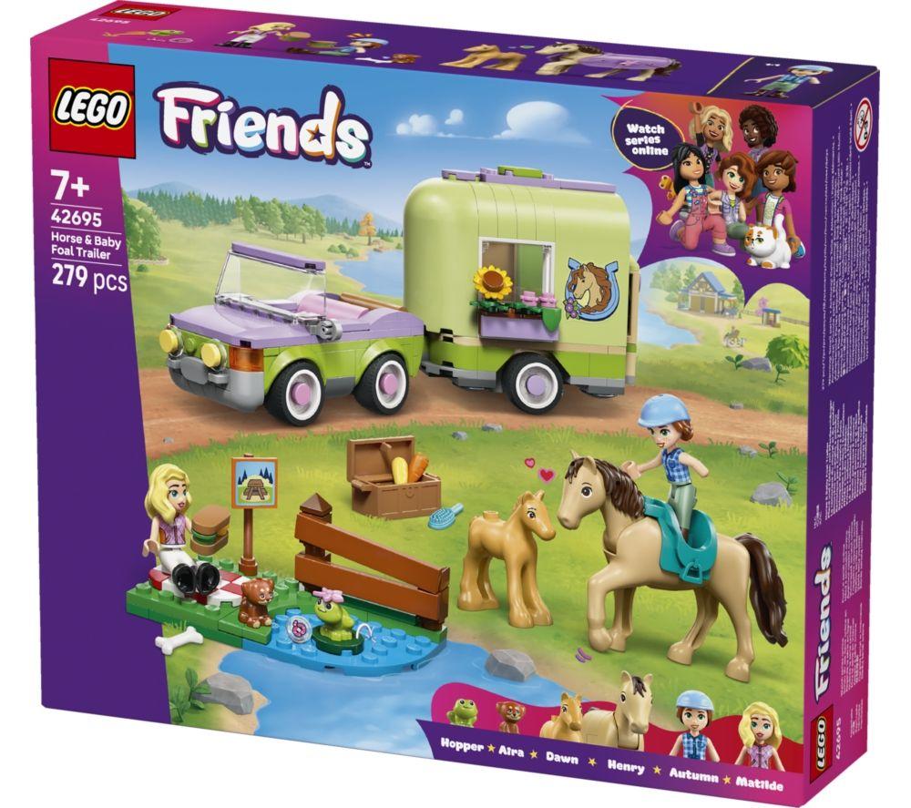LEGO Friends 42695 Horse & Baby Foal Trailer Set image number 4 of 5