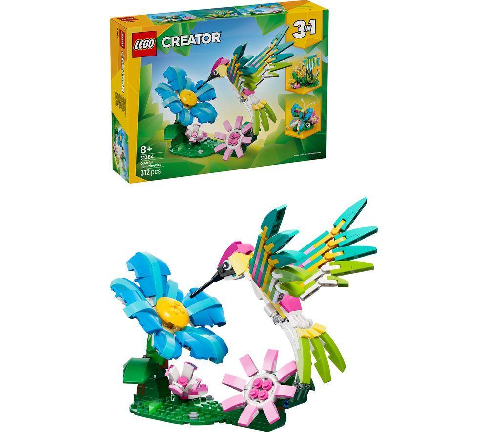 LEGO Creator 31384 3-in-1 Wild Animals: Colourful Hummingbird Set image number 2 of 5