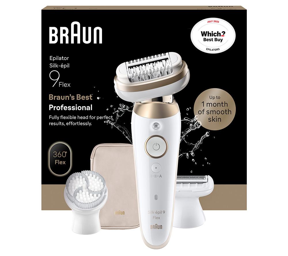 BRAUN Silk-épil 9 Flex 9 3D SE9-060 Wet & Dry Epilator - Gold
