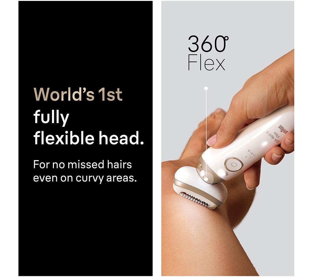 BRAUN Silk-&eacute;pil 9 Flex 9 3D SE9-060 Wet & Dry Epilator - Gold image number 3 of 7