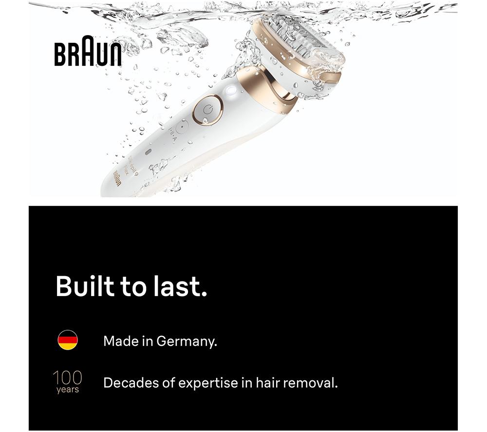 BRAUN Silk-&eacute;pil 9 Flex 9 3D SE9-060 Wet & Dry Epilator - Gold image number 7 of 7