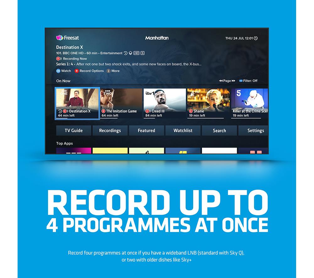 MANHATTAN S4-R 4K Freesat TV Recorder - 1 TB image number 3 of 8