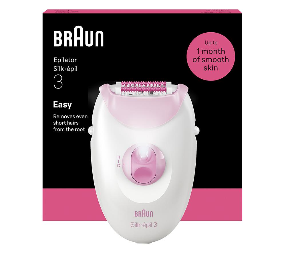 BRAUN Silk-épil Series 3 3-000 Epilator - White & Pink
