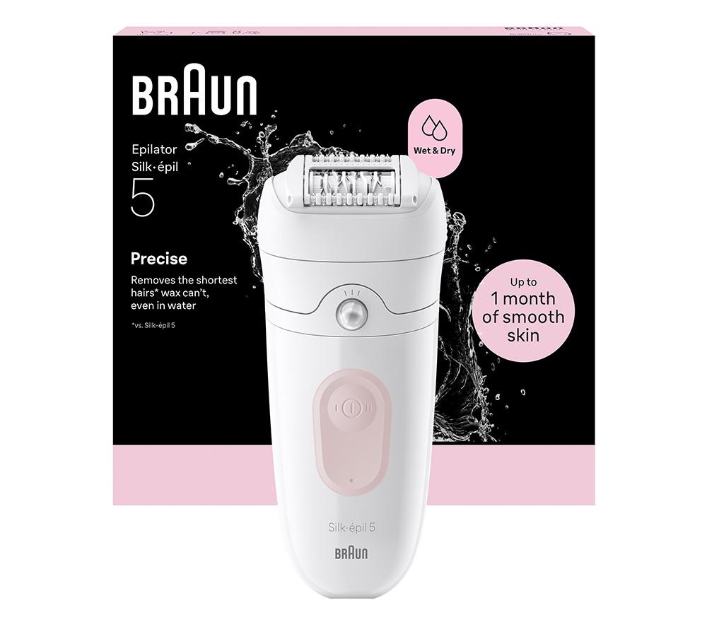 BRAUN Silk-épil 5 5-000 Wet & Dry Epilator - Flamingo Pink