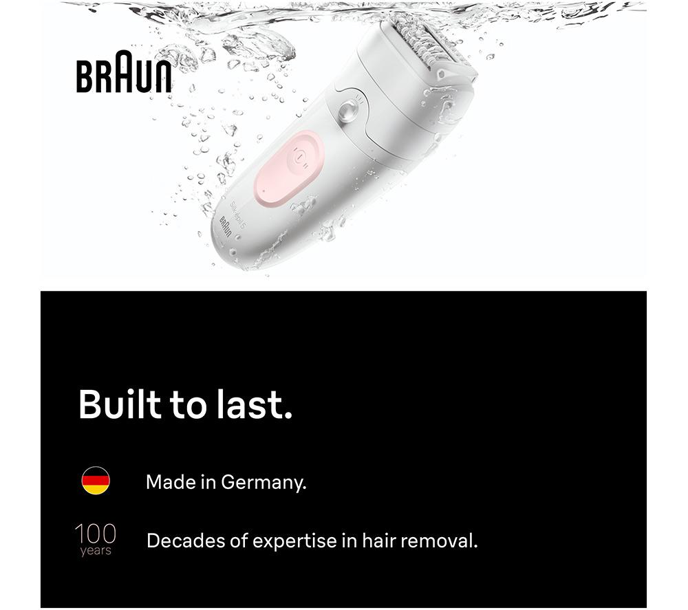 BRAUN Silk-&eacute;pil 5 5-000 Wet & Dry Epilator - Flamingo Pink image number 6 of 6
