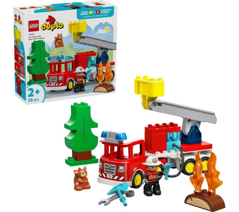 LEGO Duplo 10473 Fire Truck with Hose and Firefighter Set