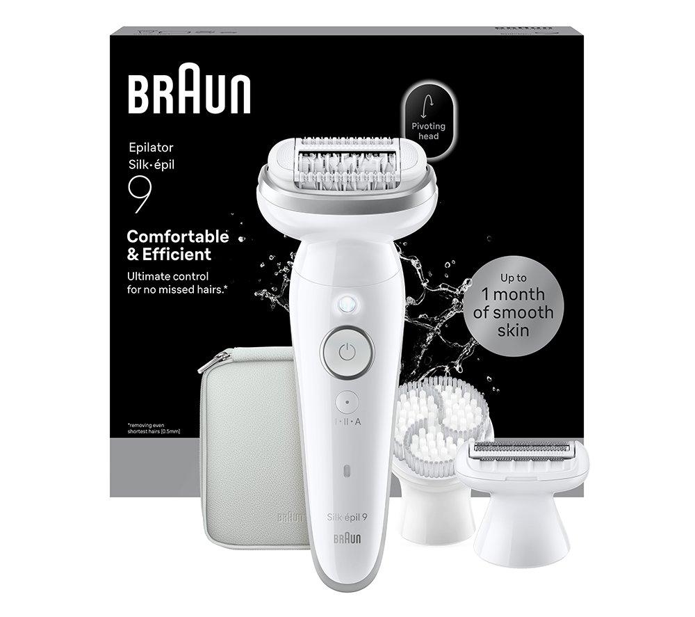 Braun Silk-Épil 9 Se9-061 Wet & Dry Epilator - Silver, Silver/Grey