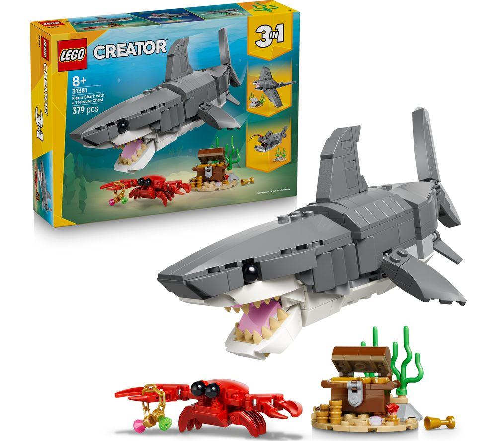 LEGO Creator 31381 3-in-1 Fierce Shark With A Treasure Chest Set image number 2 of 5