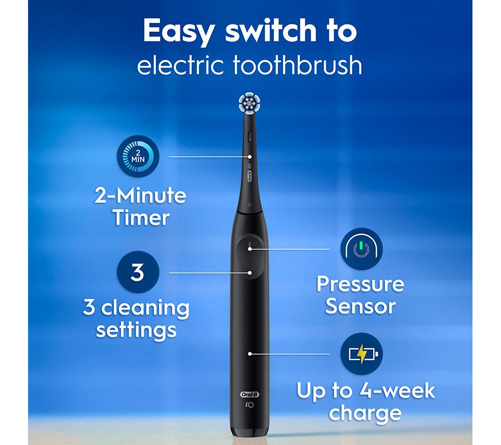 ORAL-B iO2 Electric Toothbrush Duo Pack - Black & Pink image number 3 of 8