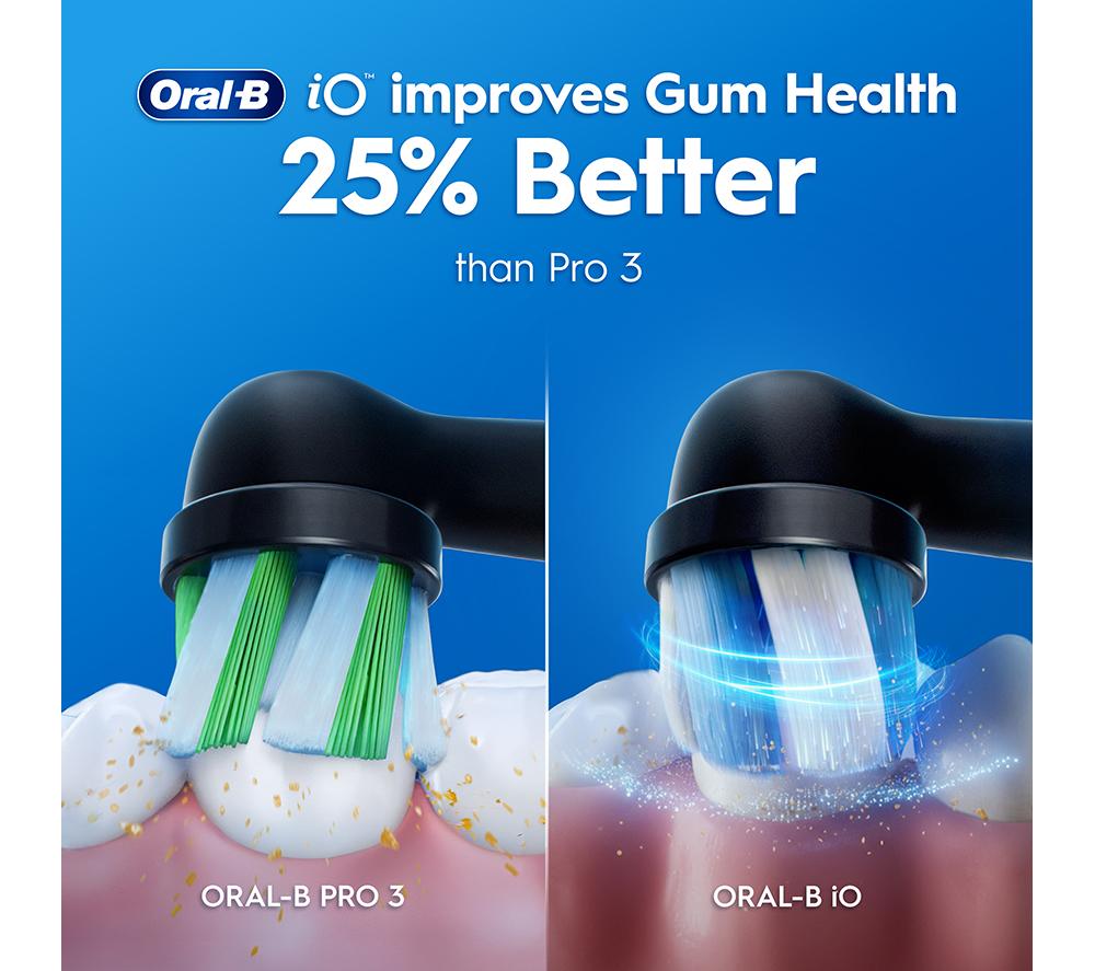 ORAL-B iO2 Electric Toothbrush Duo Pack - Black & Pink image number 7 of 8