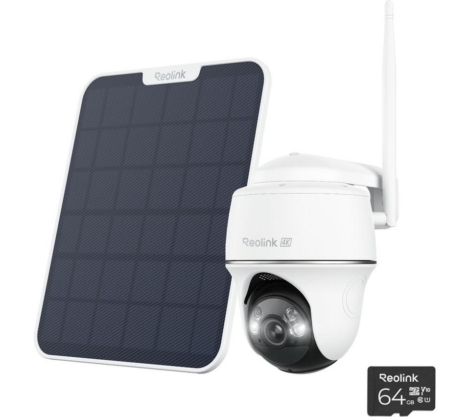 REOLINK Argus Series B440 4K WiFi Battery Security Camera, Solar Panel & 64 GB Memory Card