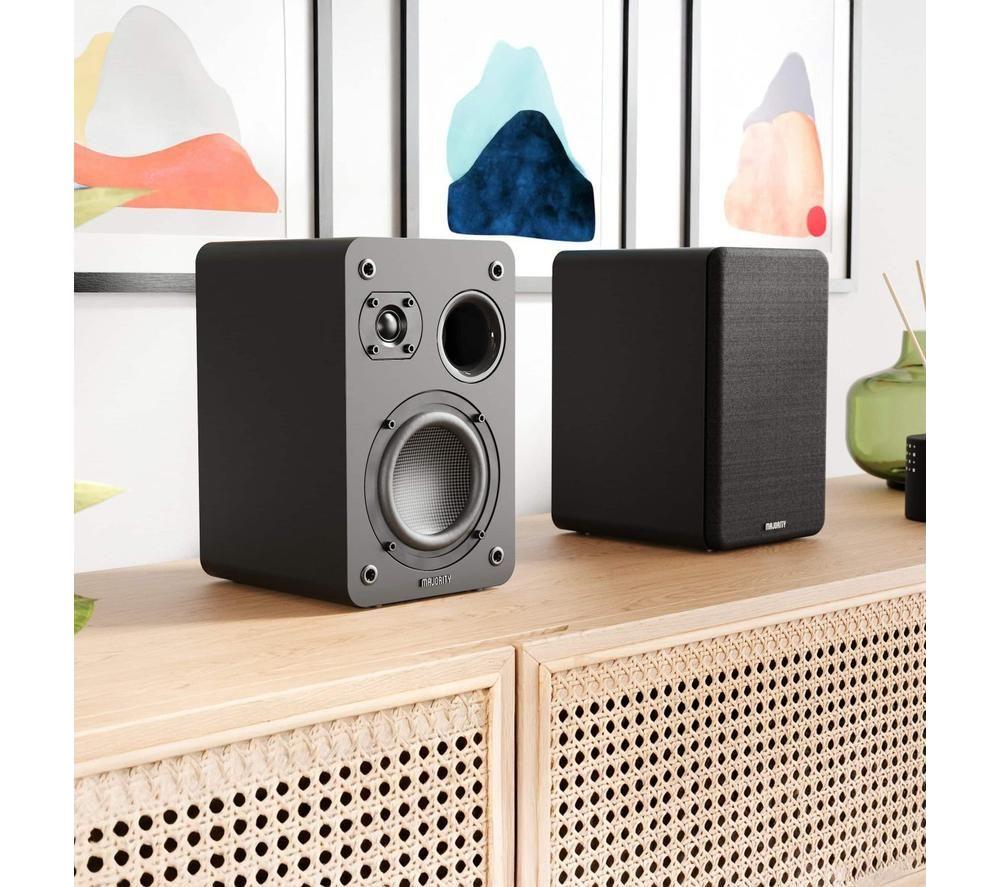 MAJORITY D70X Passive Bookshelf Speakers - Black image number 3 of 5