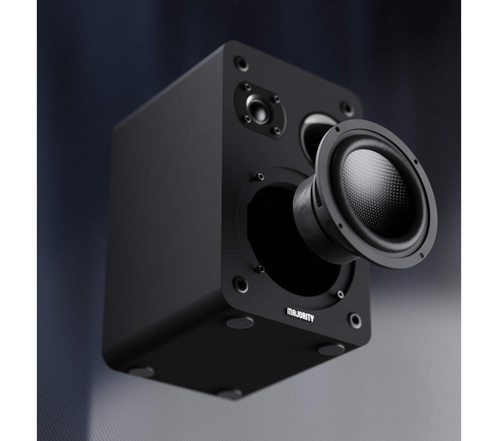 MAJORITY D70X Passive Bookshelf Speakers - Black image number 5 of 5