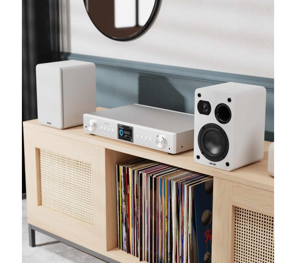 MAJORITY D70X Passive Bookshelf Speakers - White image number 2 of 3