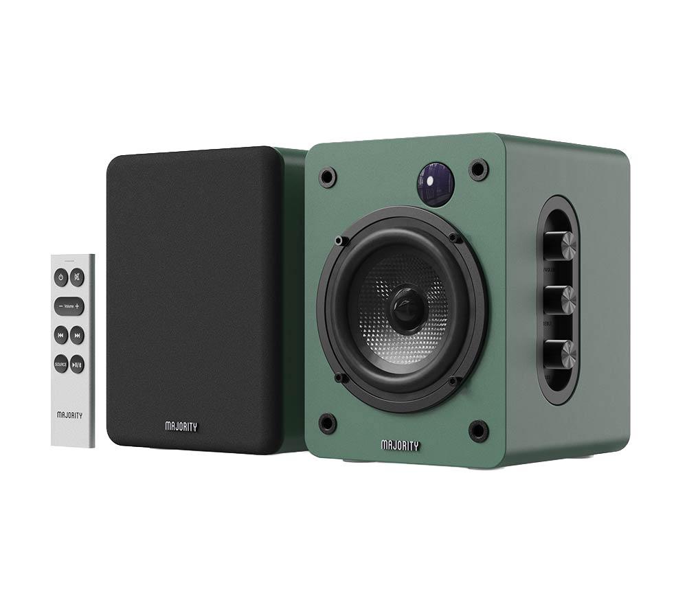 Majority D50X Bluetooth Bookshelf Speakers (Green) - Image 3