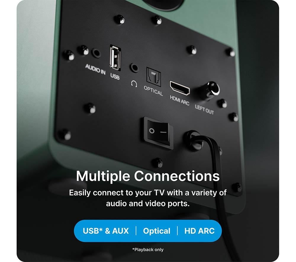 MAJORITY D50X Bluetooth Bookshelf Speakers - Green image number 5 of 7
