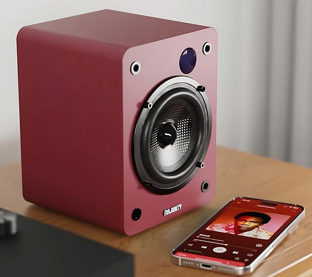 MAJORITY D50X Bluetooth Bookshelf Speakers - Maroon image number 3 of 3