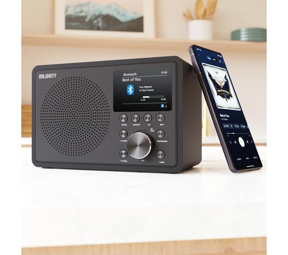 MAJORITY Touro Portable DAB+/FM Smart Bluetooth Radio - Black image number 4 of 9