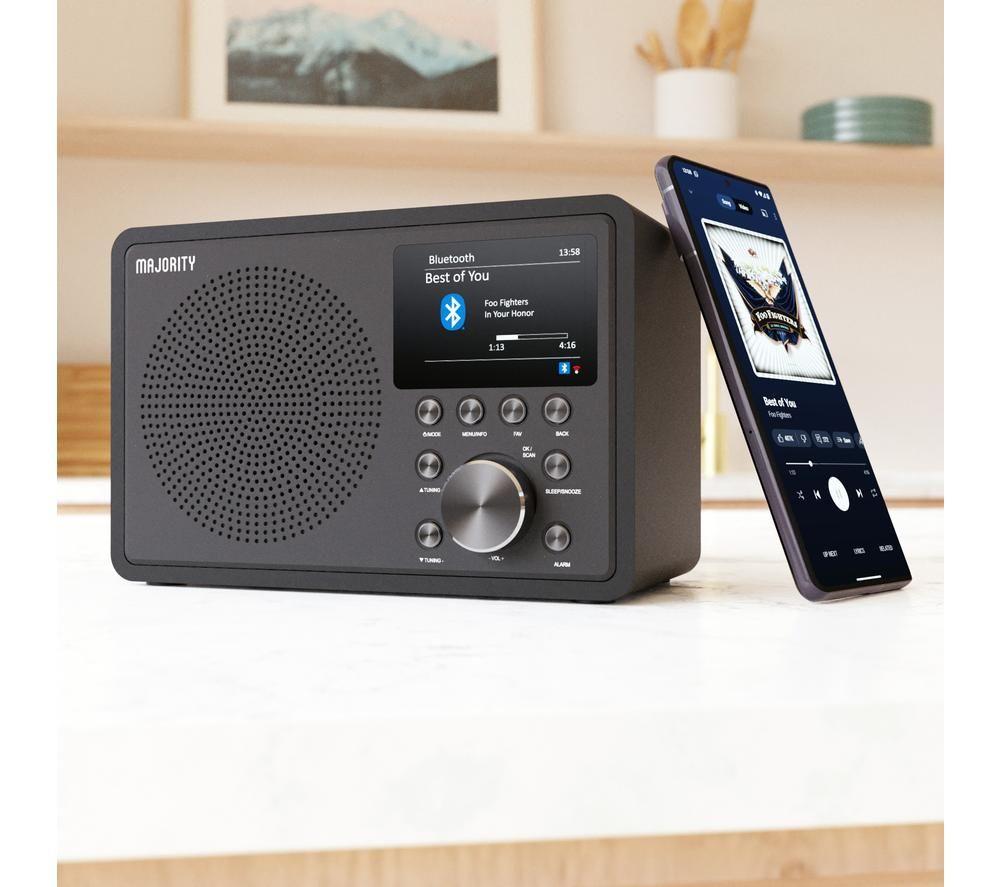 MAJORITY Touro Portable DAB+/FM Smart Bluetooth Radio - Black image number 7 of 9