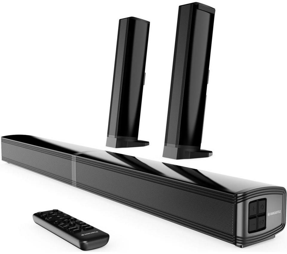 OAKCASTLE SB80 Split Soundbar 2.2 Wireless Compact Sound Bar - Black