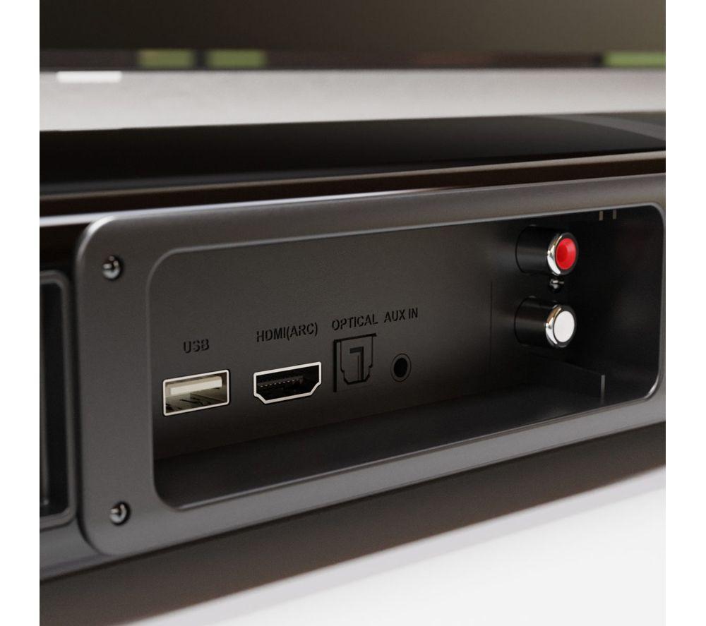 OAKCASTLE SB80 Split Soundbar 2.2 Wireless Compact Sound Bar - Black image number 3 of 5