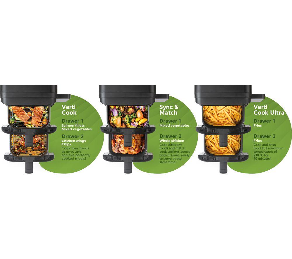 SALTER VertiCook Ultra EK6642 9L Dual Air Fryer - Black image number 5 of 8