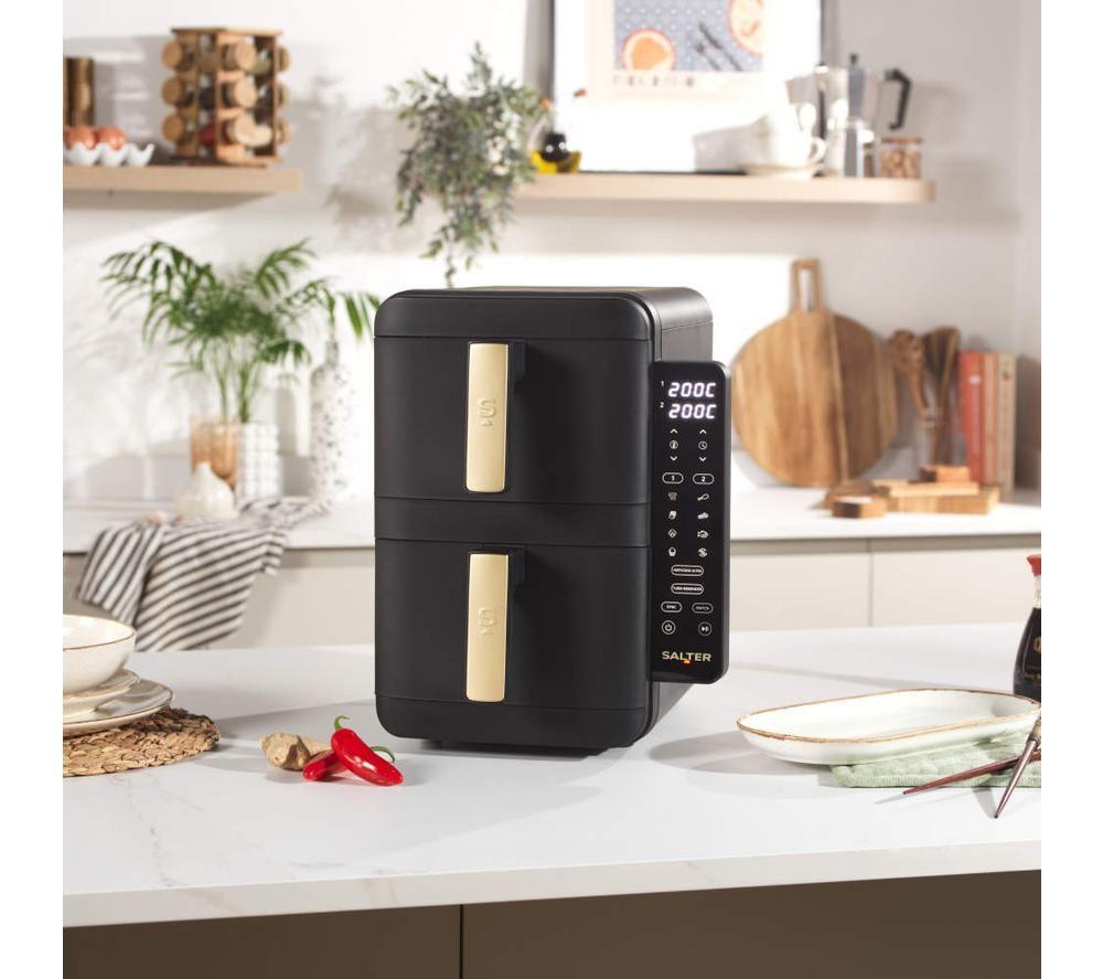 SALTER Alchemy VertiCook Ultra EK6642BG 9L Dual Air Fryer - Black image number 7 of 11