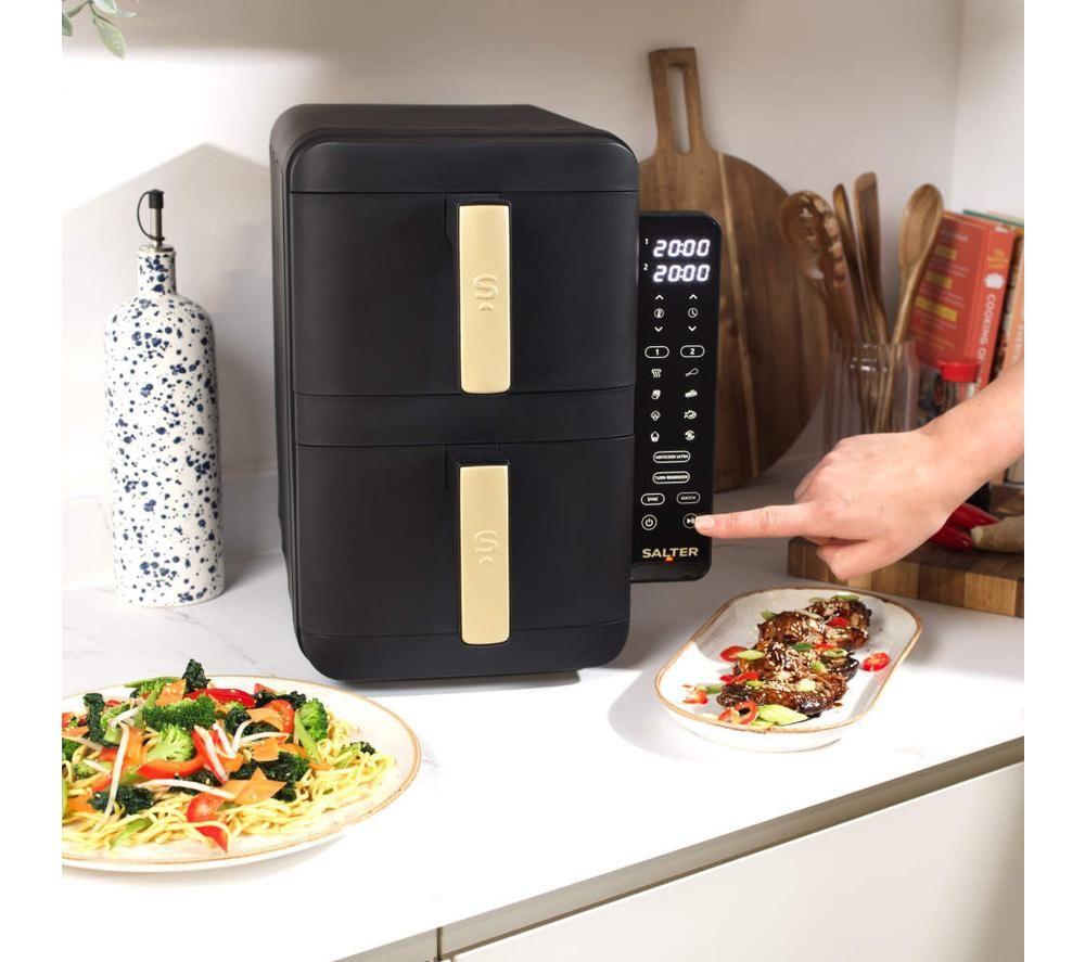 SALTER Alchemy VertiCook Ultra EK6642BG 9L Dual Air Fryer - Black image number 9 of 11