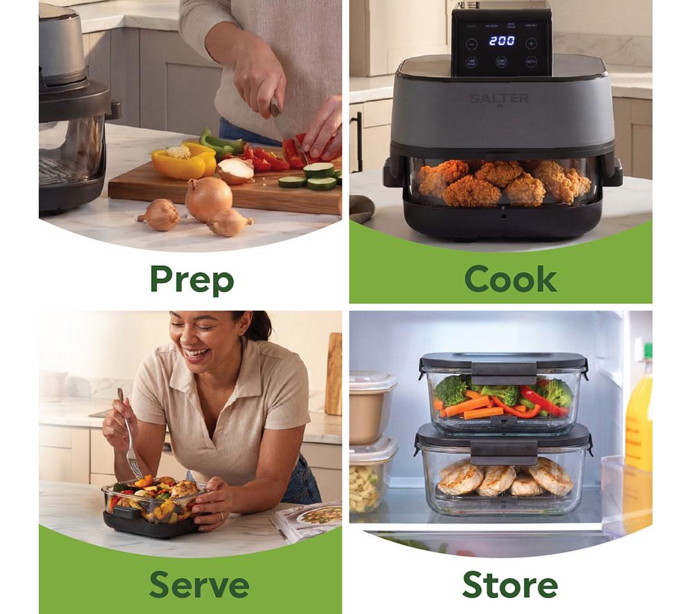 SALTER Crisp & Go EK6757 4L Hot Air Fryer - Grey image number 7 of 11
