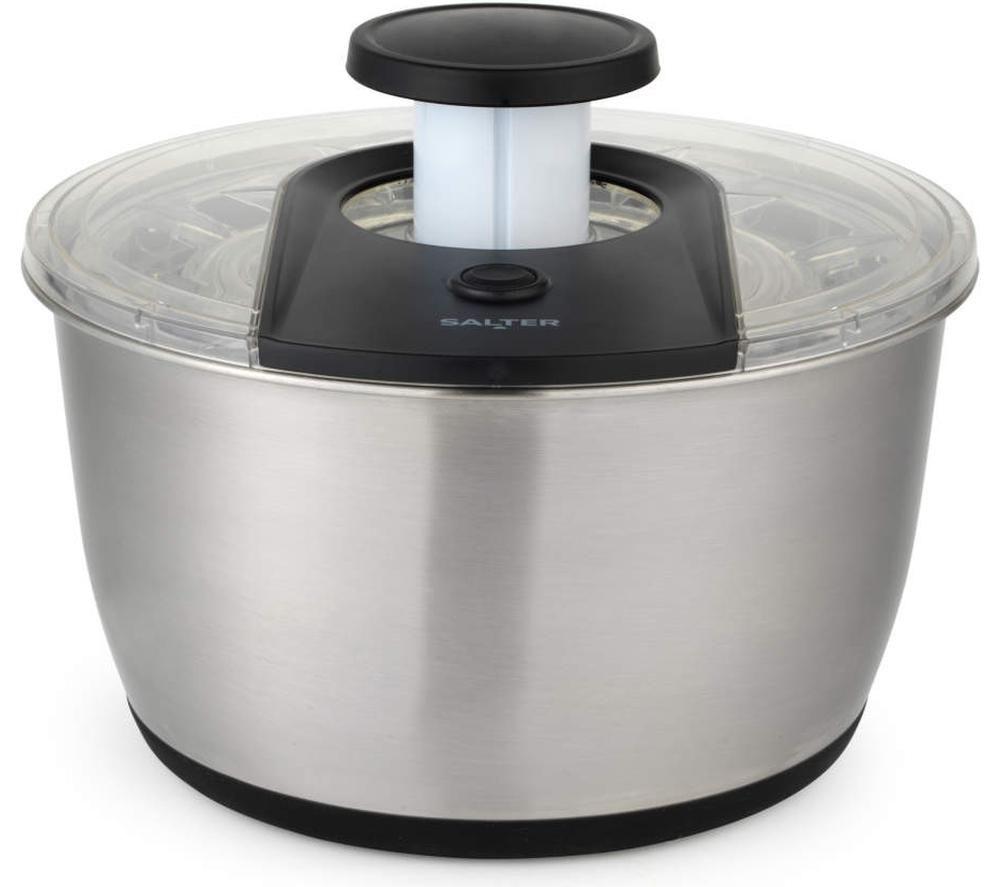 Salter Expert Salad Spinner  Silver, Silver/Grey