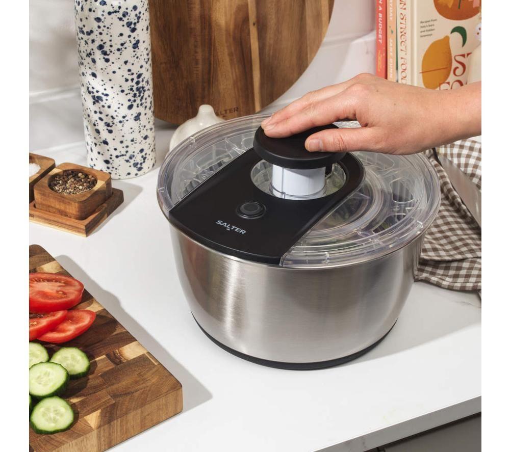 SALTER Expert Salad Spinner &ndash; Silver image number 3 of 8