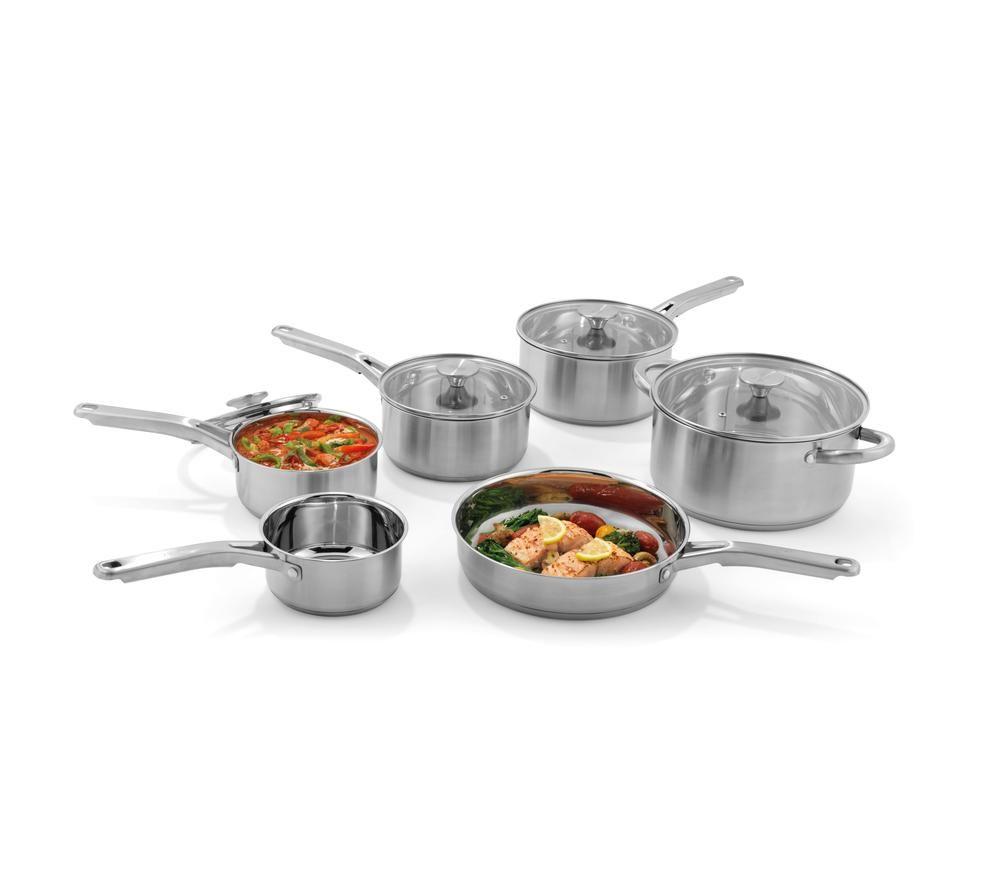 SALTER Signature 6‑piece Stainless Steel Cookware Set &ndash; Silver image number 2 of 4